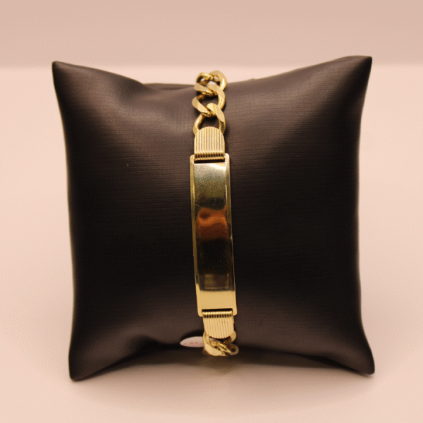 Pulsera Esclava Fígaro en Oro Amarillo 14K - Image 5