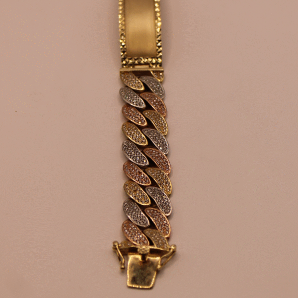 Collar Cuban Link de Tres Colores - Image 3