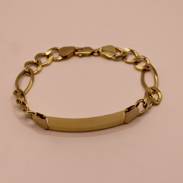 Pulsera Esclava Fígaro en Oro Amarillo 14K