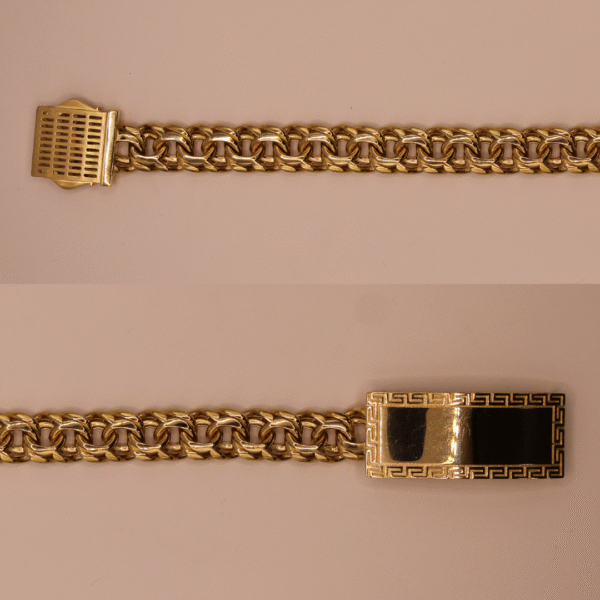 Collar Chino Link Doble en Oro – Estilo y Originalidad - Image 4