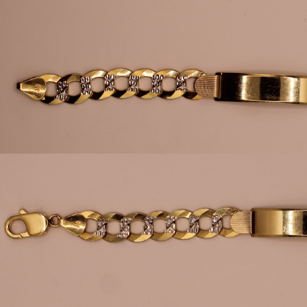 Collar Cubano Diamantado en Oro 14K