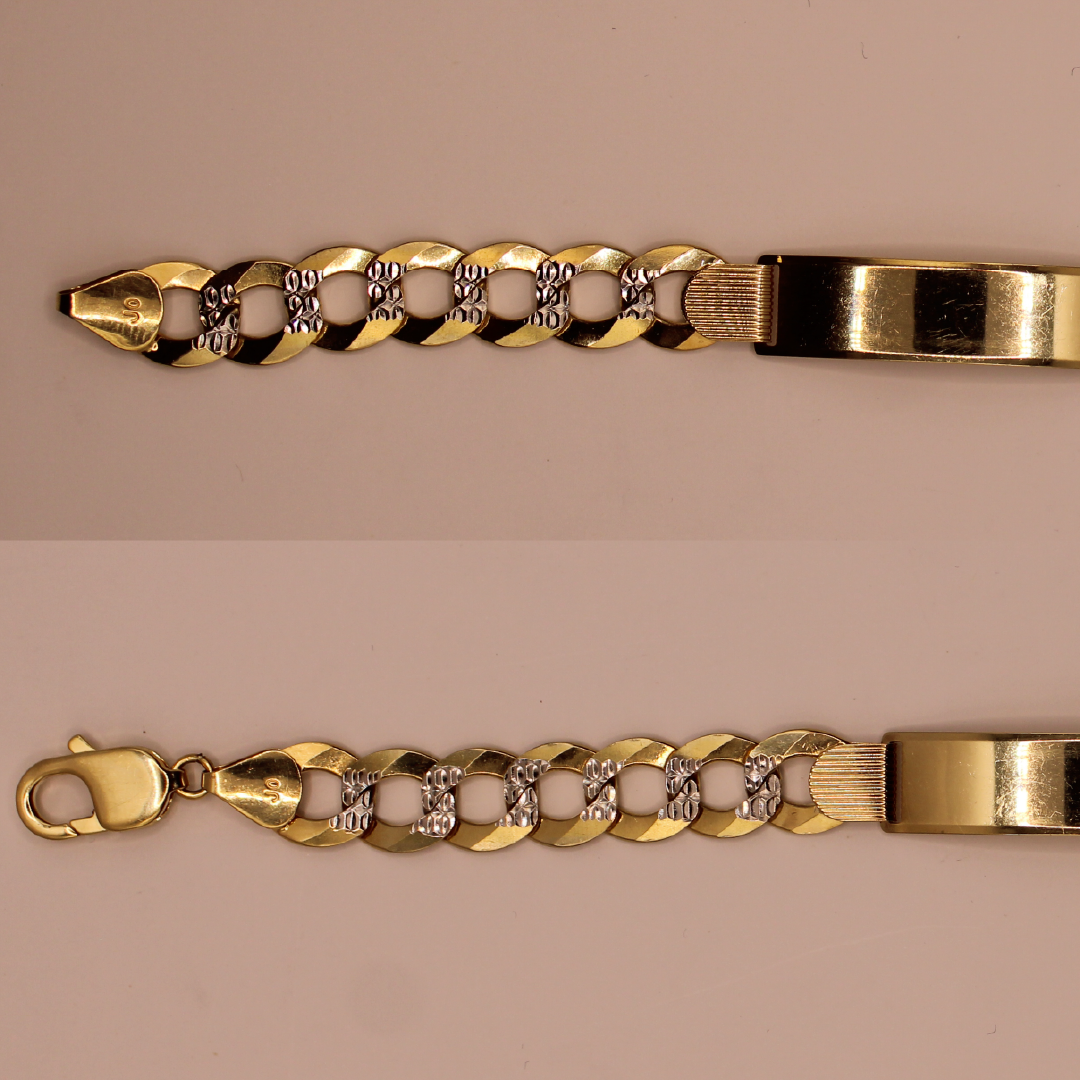 Collar Cubano Diamantado en Oro 14K