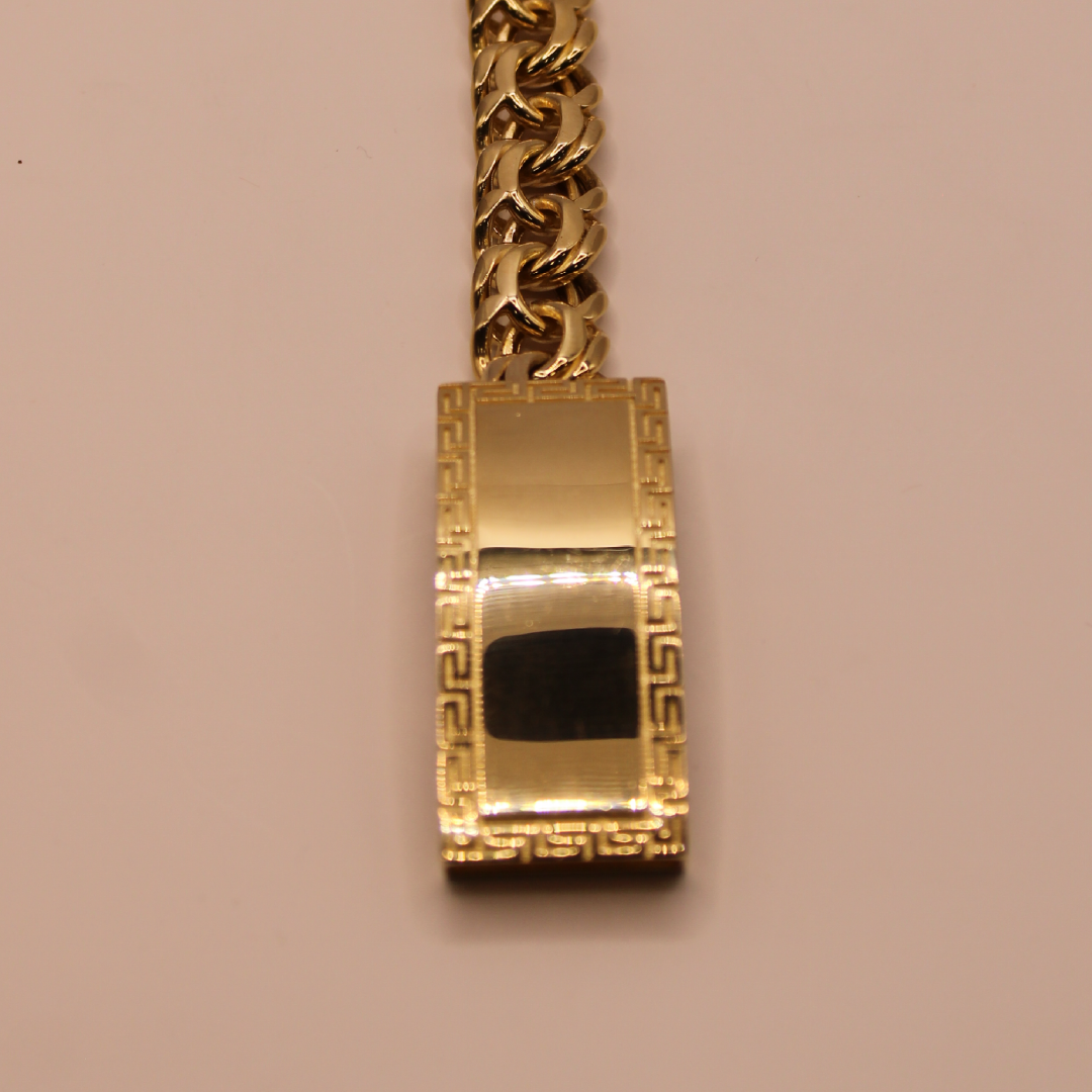 Collar Chino Link Doble en Oro – Estilo y Originalidad
