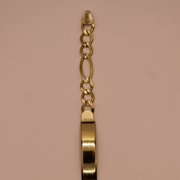 Pulsera Esclava Fígaro en Oro Amarillo 14K - Image 3