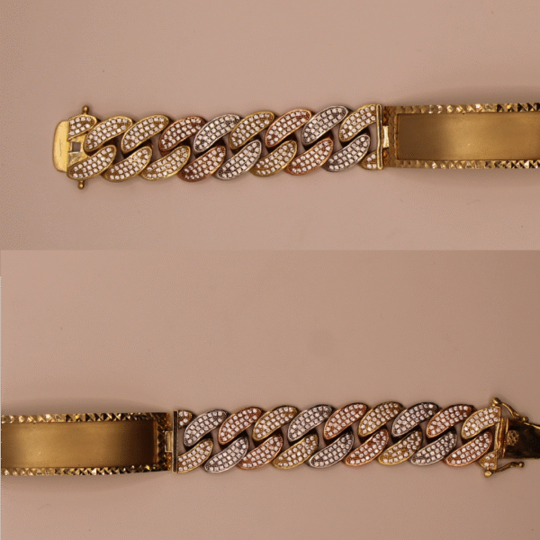 Collar Cuban Link de Tres Colores - Image 8